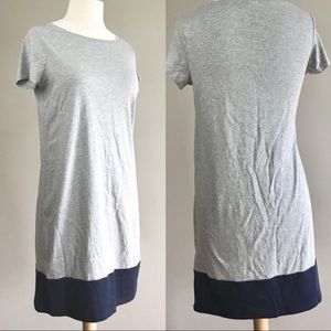 Boden Everyday T-Shirt Dress Gray & Blue